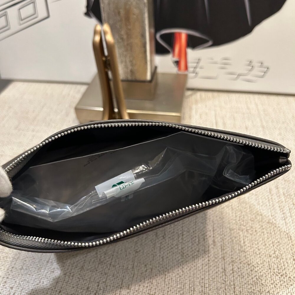 Theory Dark Sojourn Washed Leather Pouch/Clutch - Picture 3 of 8